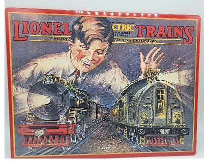Hallmark 49581 Great American Railways 1929 Lionel Catalog Cover Tin Sign