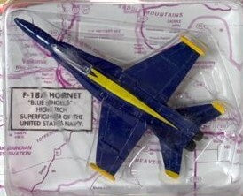 Road Champs 6200 1:87 Diecast Flyers F-18A Hornet Blue Angels Super Fighter Jet