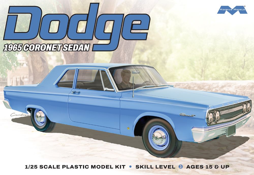 Moebius Models 2461 1:25 1965 Dodge Coronet Sedan Car Plastic Model Kit
