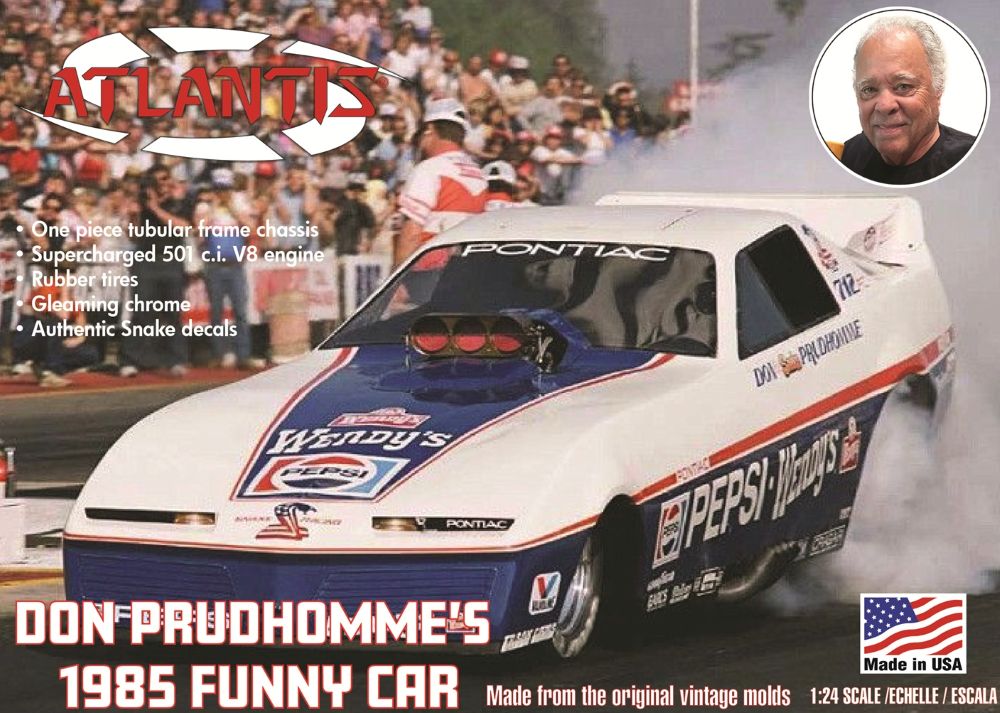 Atlantis Models M2711 1:24 Don 'The Snake' Prudhomme 1985 Funny Car Plastic Kit