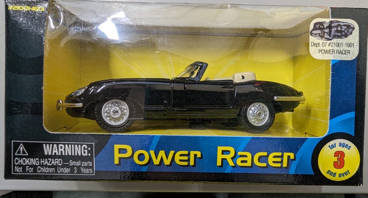 Kid Connection 21001-1601 1:43 Die Cast Power Racer Black w/Tan Interior Jaguar