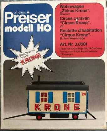 Preiser 30601 HO Krone Circus Caravan Model Kit