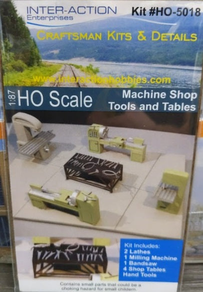 Inter-Action Enterprises HO-5018 Machine Shop Tools & Tables Craftsman Kit