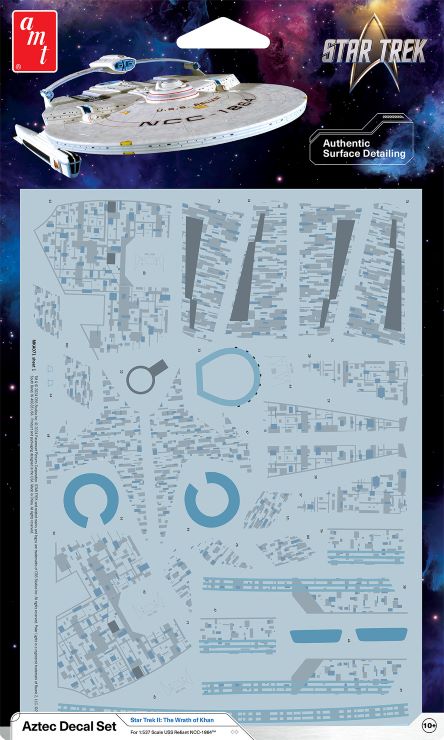 Polar Lights MKA71 1:537 Star Trek Wrath of Khan USS Reliant Aztec Decals