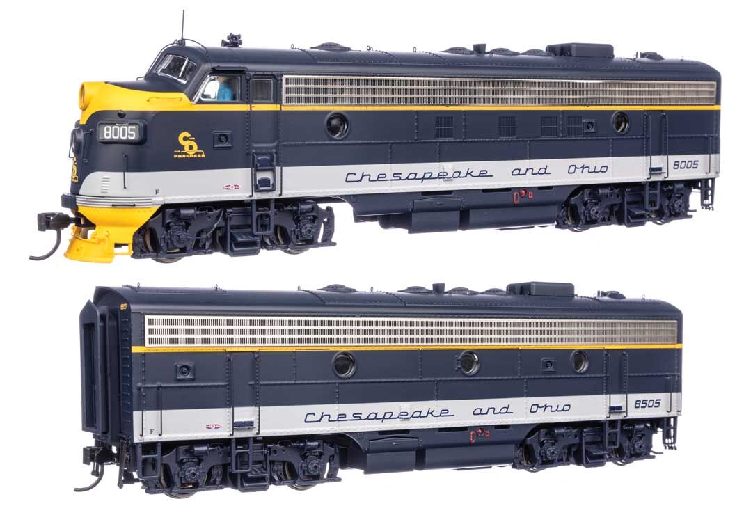 Walthers 920-49546 HO C&O EMD FP7 & F7B Diesel Loco - Standard DC