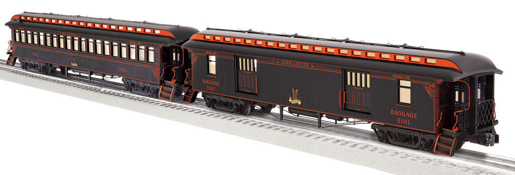 Lionel 2427650 O Halloween Wood Passenger Car Pack A (Set of 2)