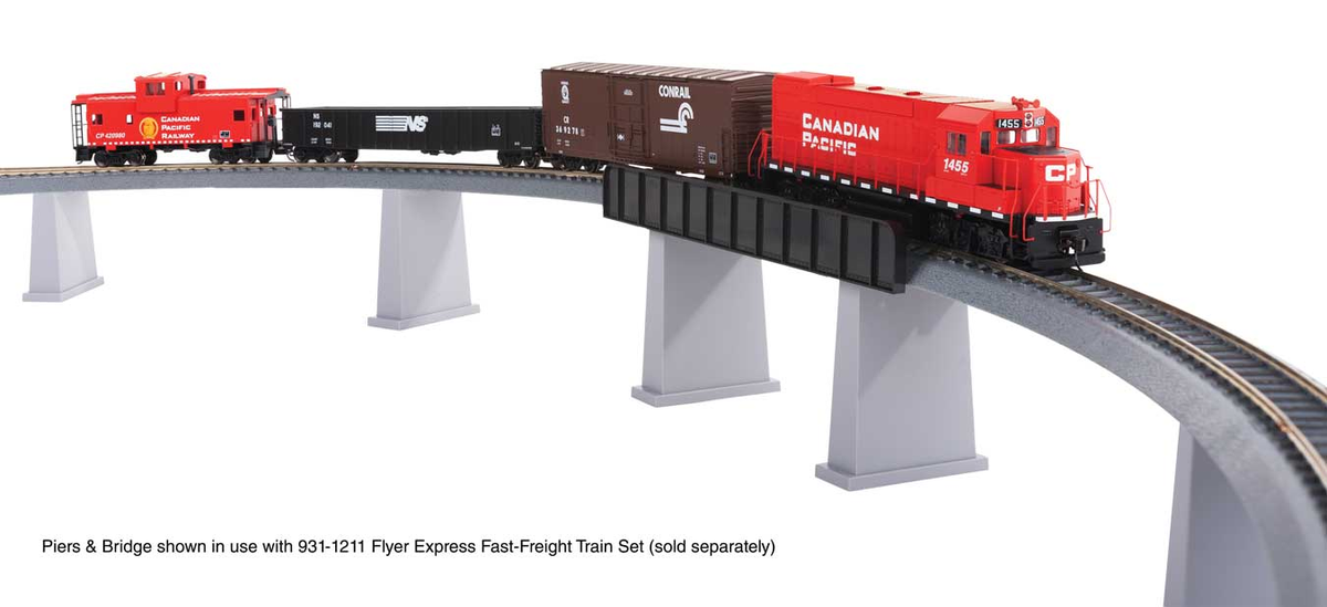 Walthers 931-1365 HO Power-LOC Track Bridge & Pier Kit Set