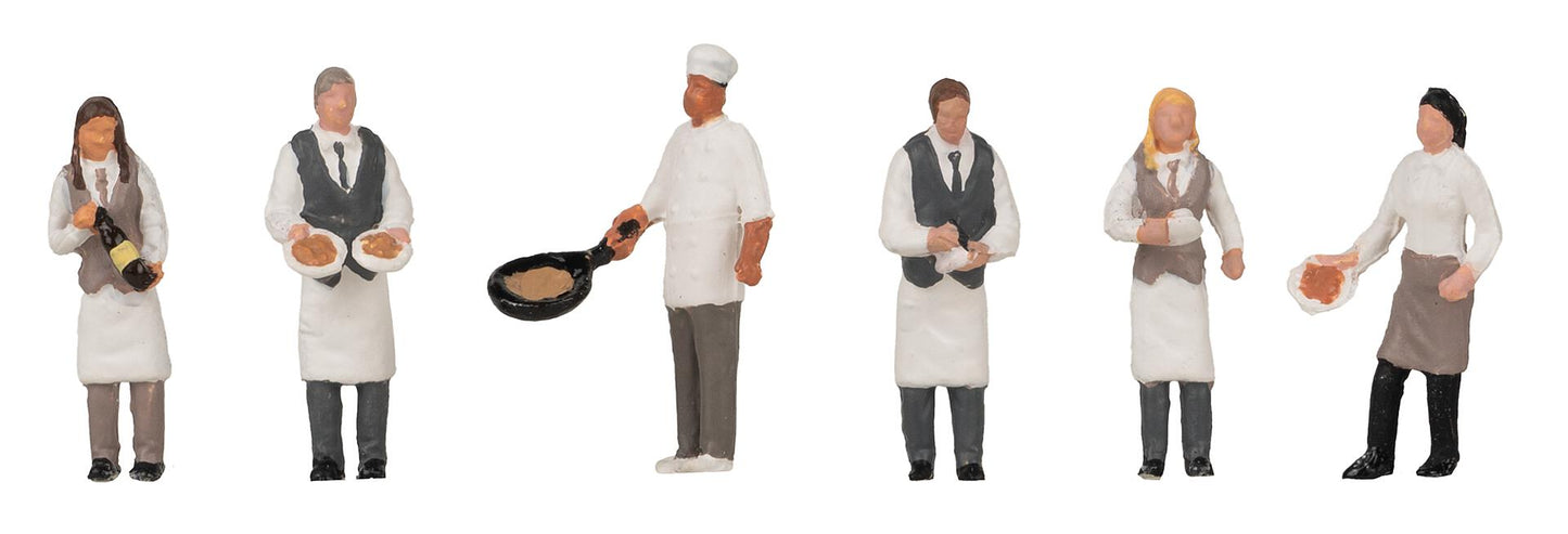Faller 151692 HO Catering Staff Figures (Set of 6)