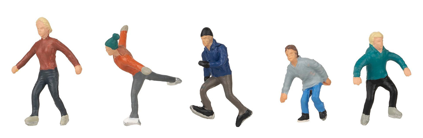 Faller 151707 HO Ice Skaters Figures (Set of 5)