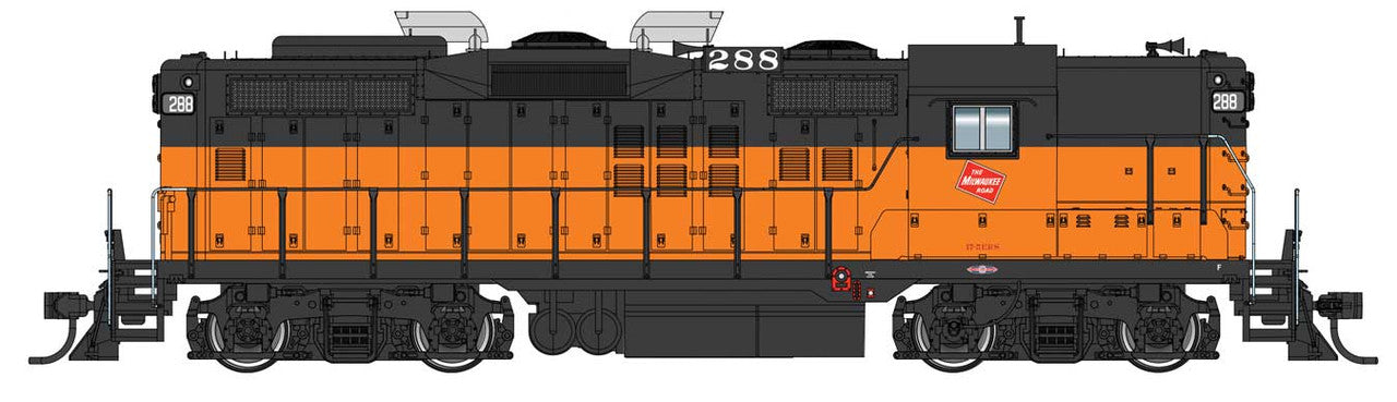 Walthers 920-42807 HO Milwaukee Road EMD GP9 Diesel Locomotive Sound & DCC #288