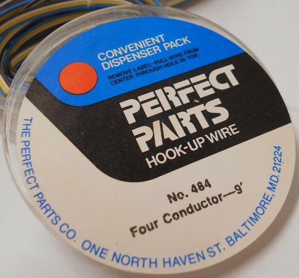 Perfect Parts 484 Four Conductor 9'' Hook-Up Wire Convenient Dispenser Pack