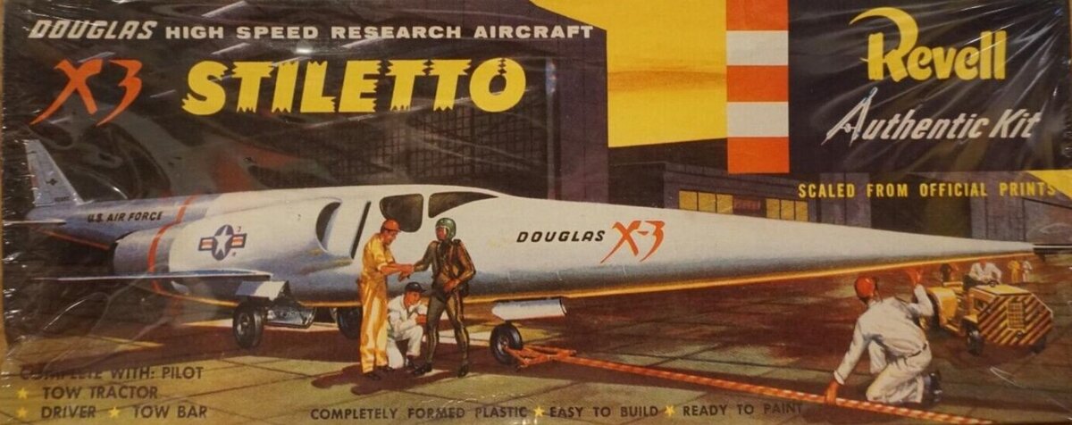 Revell H-259:89 1:65 Douglas High Speed X3 Stiletto Aircraft Model Kit