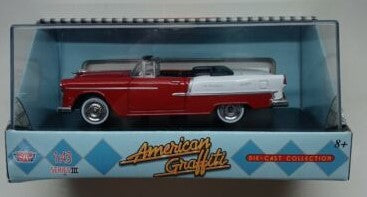 Motormax Toy USA 73800A 1:43 Die Cast American Graffiti Red 1955 Chevy Bel Air