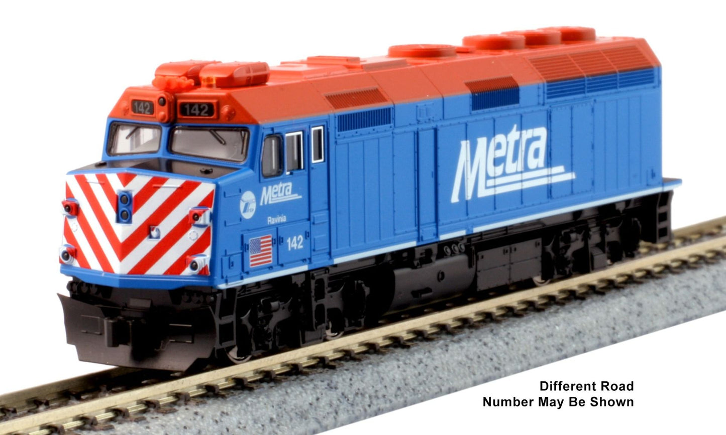 Kato 176-9107-DCC N Chicago Metra F40PH Diesel Locomotive with DCC #157