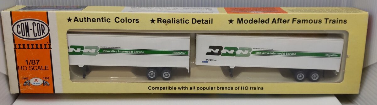 Con-Cor 0004-008211 HO Burlington Northern Expediter 45' Rivet Side Trailer