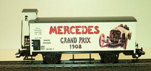 Marklin 4678 HO MERCEDES Grand Prix 1908 Boxcar with Brakeman''s Cab