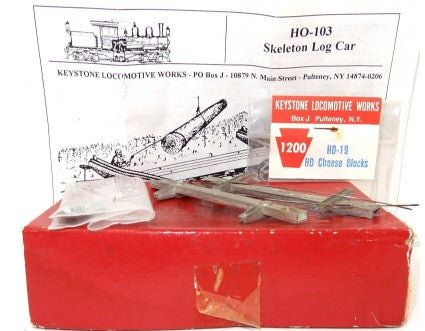 Keystone Locomotive HO-103 HOn3 Scale Skeleton Log Car Model Kit