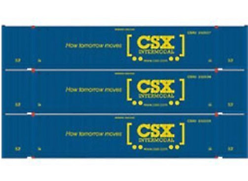 Athearn 29362 HO Scale CSX 53'' Jindo Intermodal Container (Pack of 3)