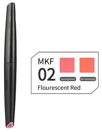 Dspiae MKF-02 Fluorescent Red Eco-friendly Water-based Soft Head Marker