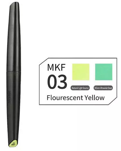 Dspiae MKF-03 Fluorescent Yellow Eco-friendly Water-based Soft Head Marker
