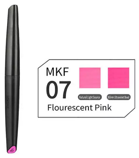 Dspiae MKF-07 Fluorescent Pink Eco-friendly Water-based Soft Head Marker