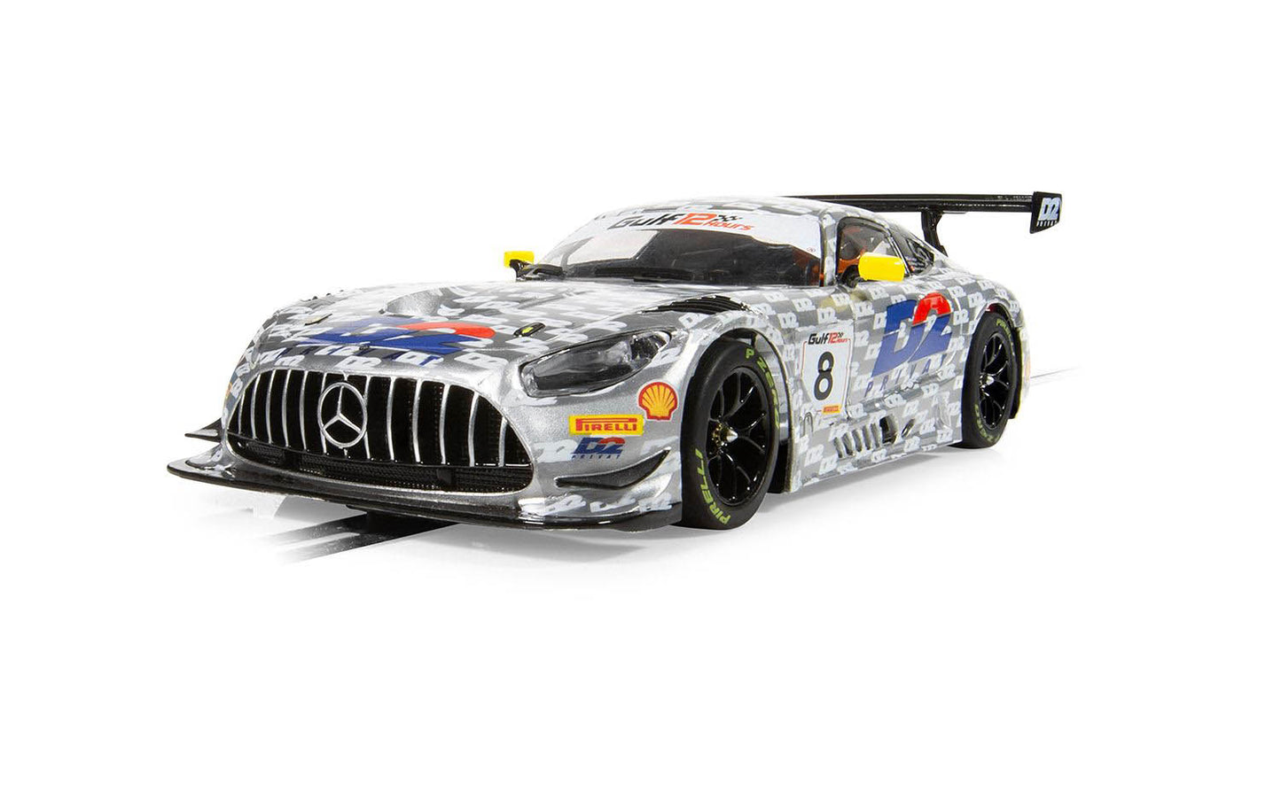Scalextric C4496 1:32 Silver D2 RAM Racing Mercedes AMG GT3 Slot Car