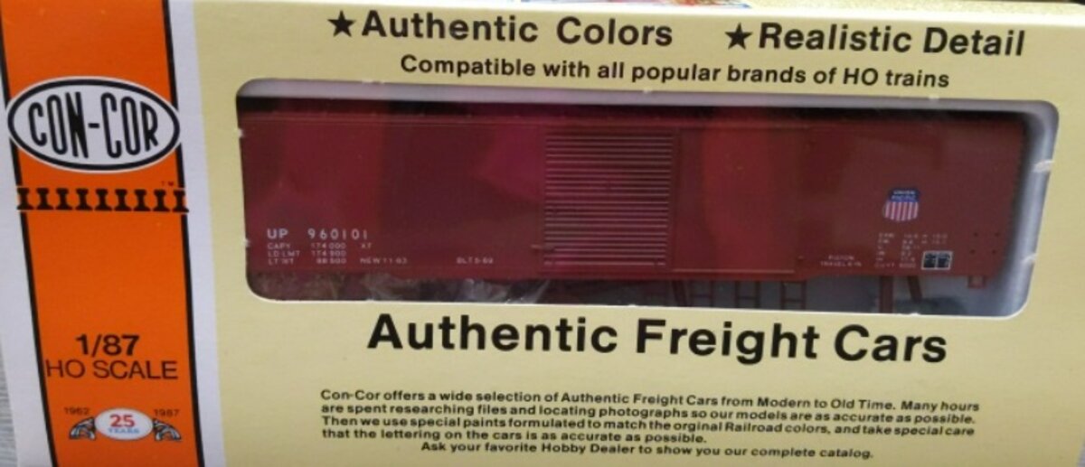 Con-Cor 0001-553-10 HO Scale Union Pacific 60 Ft Boxcar Scheme 2 Kit