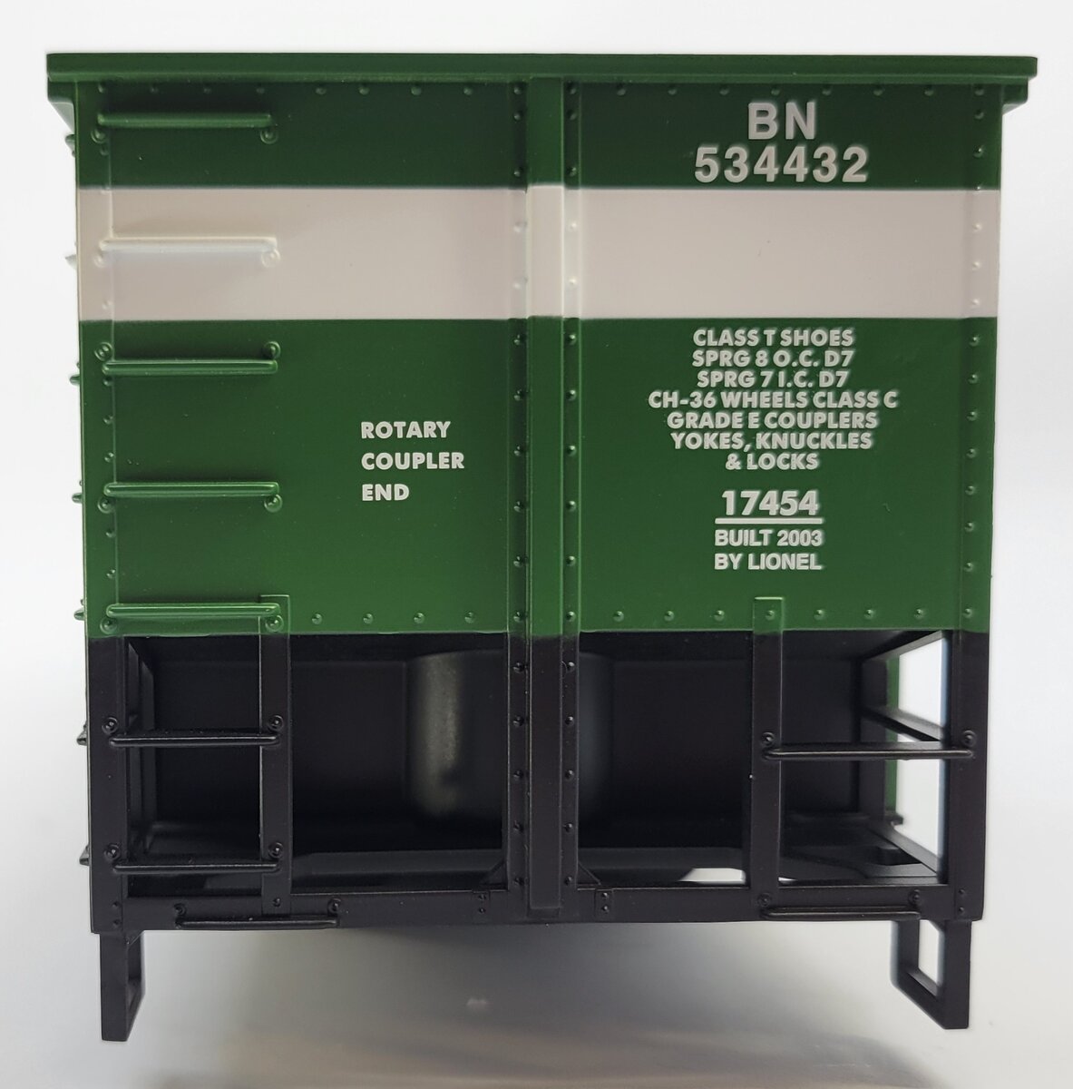 Lionel 17454-7 #534432 Burlington Northern Bathtub Gondola Body Shell