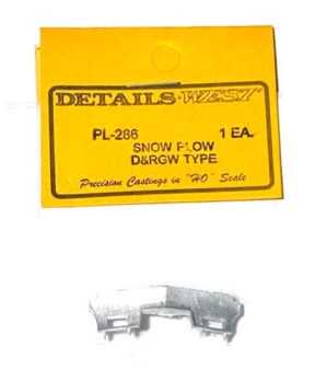Details West PL-286 HO Scale D&RGW Type Snow Plow Attachment
