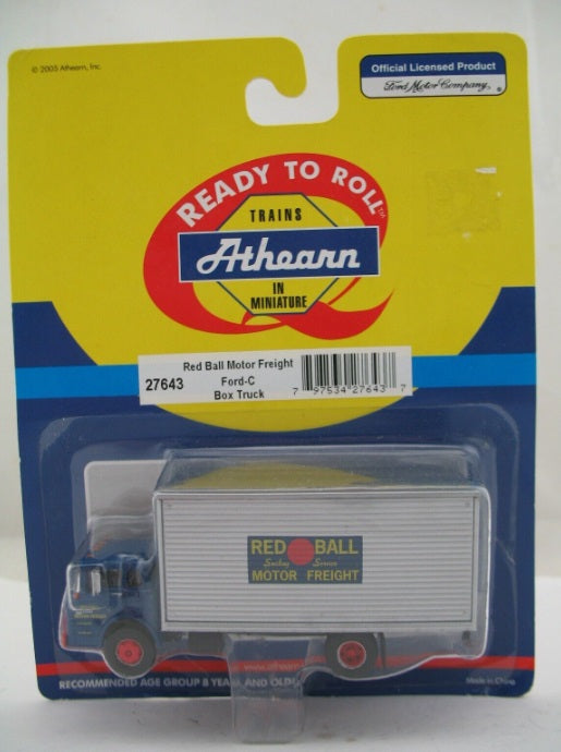 Athearn 27643 HO Scale Ready To Roll Red Ball Motor Freight Ford C Box Truck