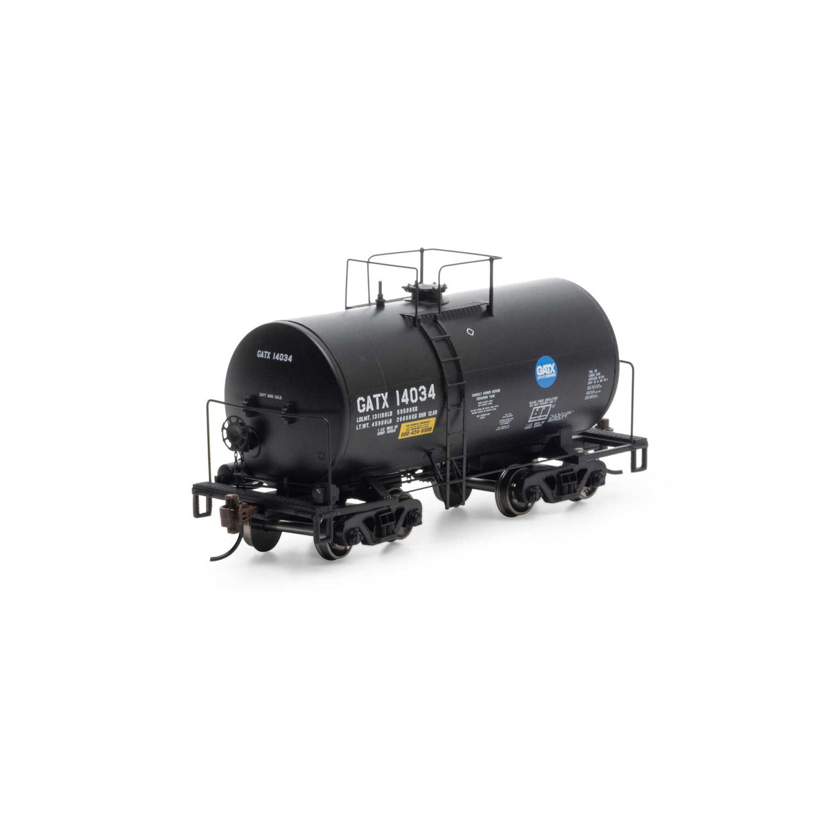 Athearn 97184 HO Scale GATX Corporation 30' NACC 8,000-Gallon Tank Car #14034