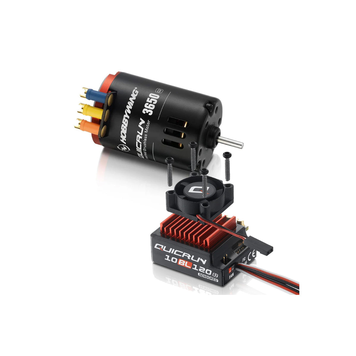 HobbyWing 38020381 QUICRUN 10BL120 SD G2 ESC & 3650 Sensored G2 BL Motor Combo