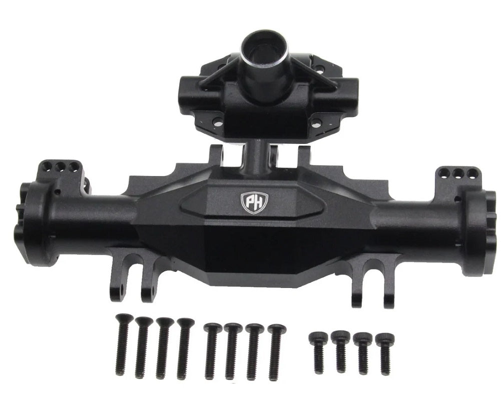 Power Hobby 6507BLACK Losi Mini LMT Black Aluminum Front/Rear Axle Housing Set