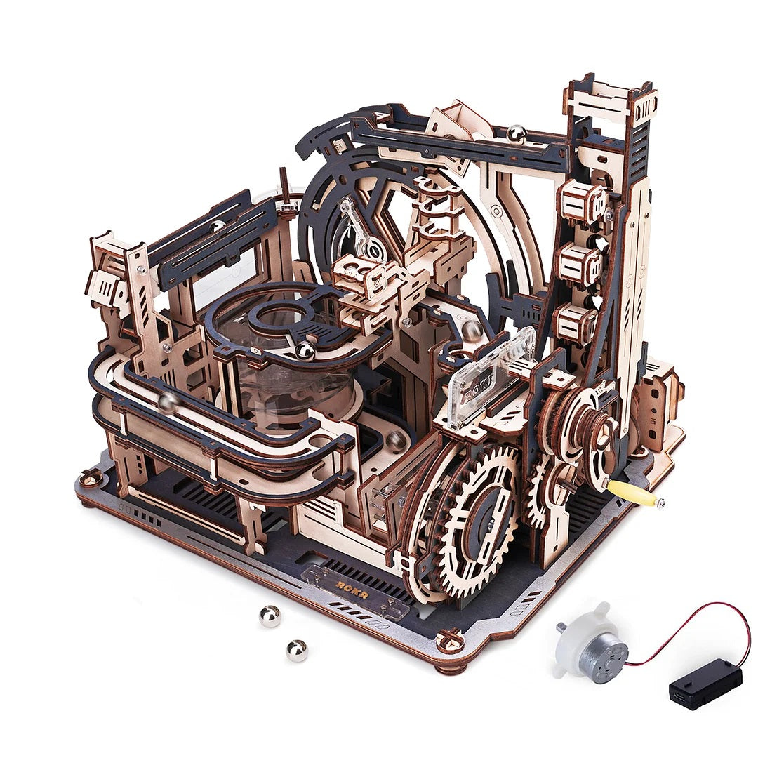 Robotime LGC01 Marble Spaceport 3D Motorised Wooden Puzzle