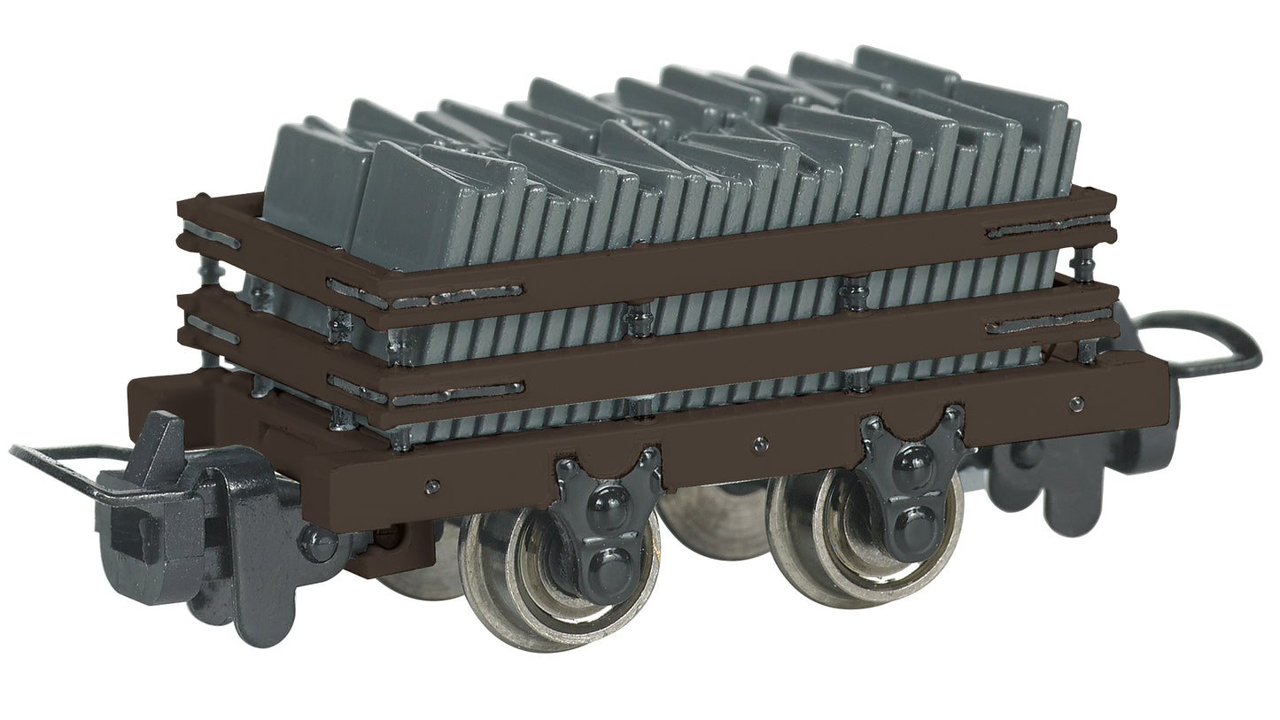 Bachmann 77316 HOn30 Narrow Gauge Thomas & Friends Brown Slate Wagon with Load