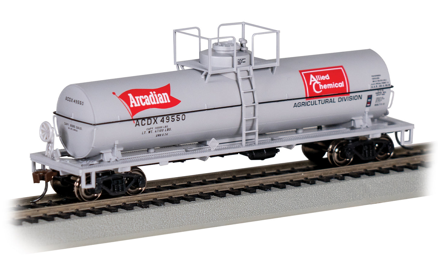 Bachmann 75812 HO Allied Chemical/Arcadian Chemical Tank Car #49550