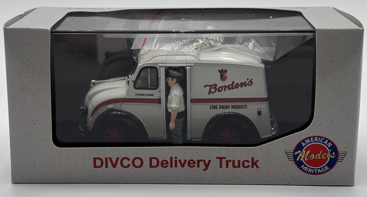 American Heritage 143 1:43 Divco Borden''s Dairy Product Delivery Truck W/Driver