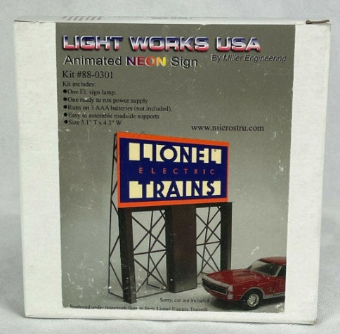 Miller Engineering 88-0301 HO/O Lionel Roadside Billboard Animated Sign Kit