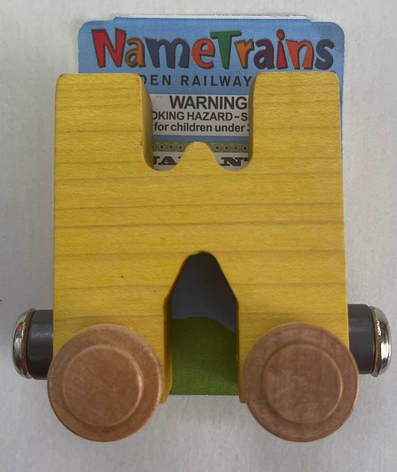 Maple Landmark Inc. 100238 NameTrains "W" Yellow Wooden Letter Car