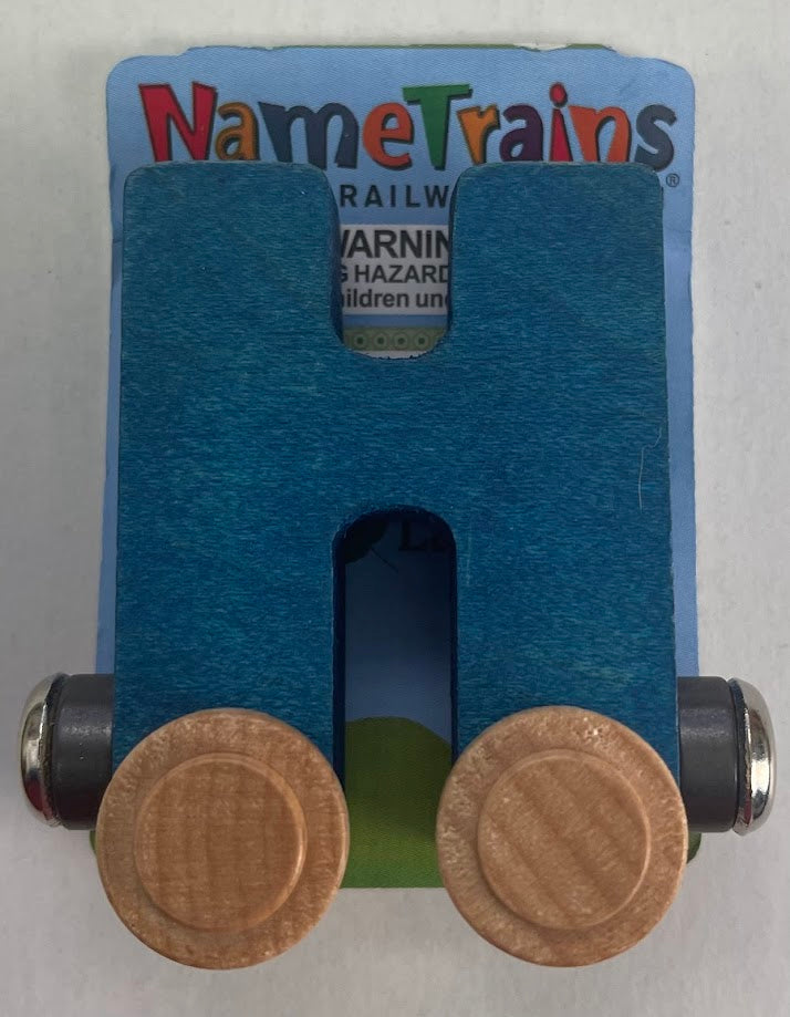 Maple Landmark Inc. 100085 NameTrains "H" Blue Wooden Letter Car
