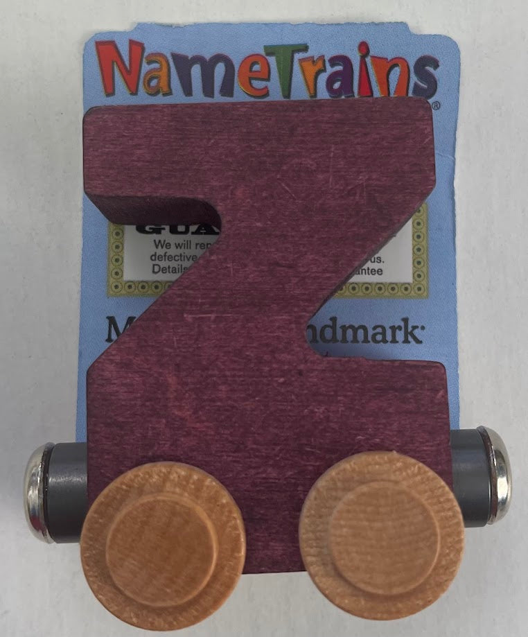 Maple Landmark Inc. 100269 NameTrains "Z" Purple Wooden Letter Car