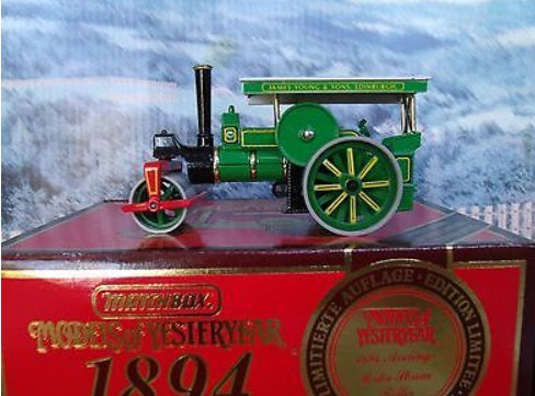 Matchbox Y21 1:43 Models of Yesteryear 1894 Aveling Porter Steam Roller LN/Box