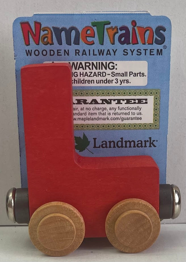 Maple Landmark Inc. 100122 NameTrains "L" Red Wooden Letter Car