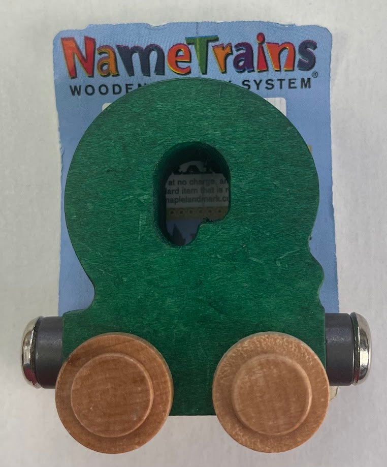 Maple Landmark Inc. 100177 NameTrains "Q" Green Wooden Letter Car