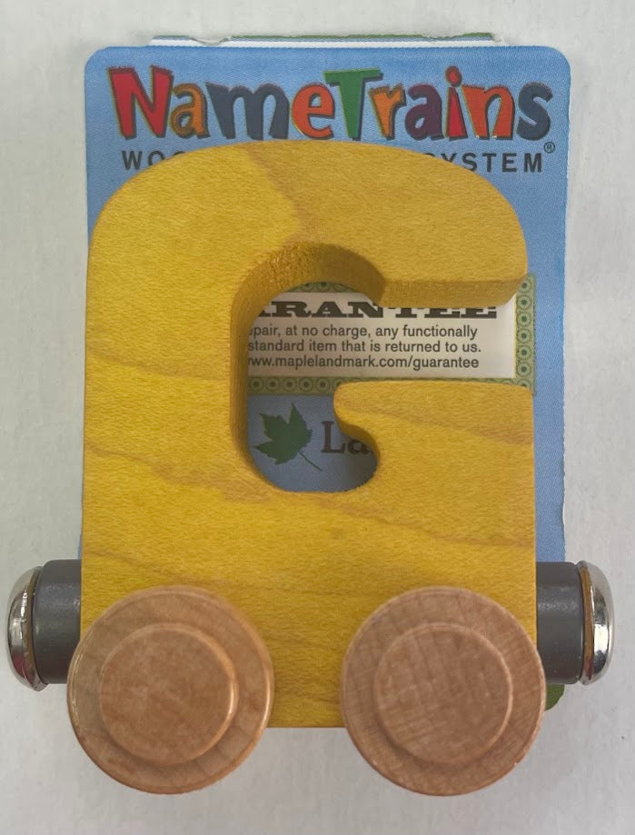 Maple Landmark Inc. 100078 NameTrains "G" Yellow Wooden Letter Car