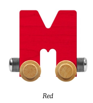 Maple Landmark Inc. 100139 NameTrains "M" Red Wooden Letter Car