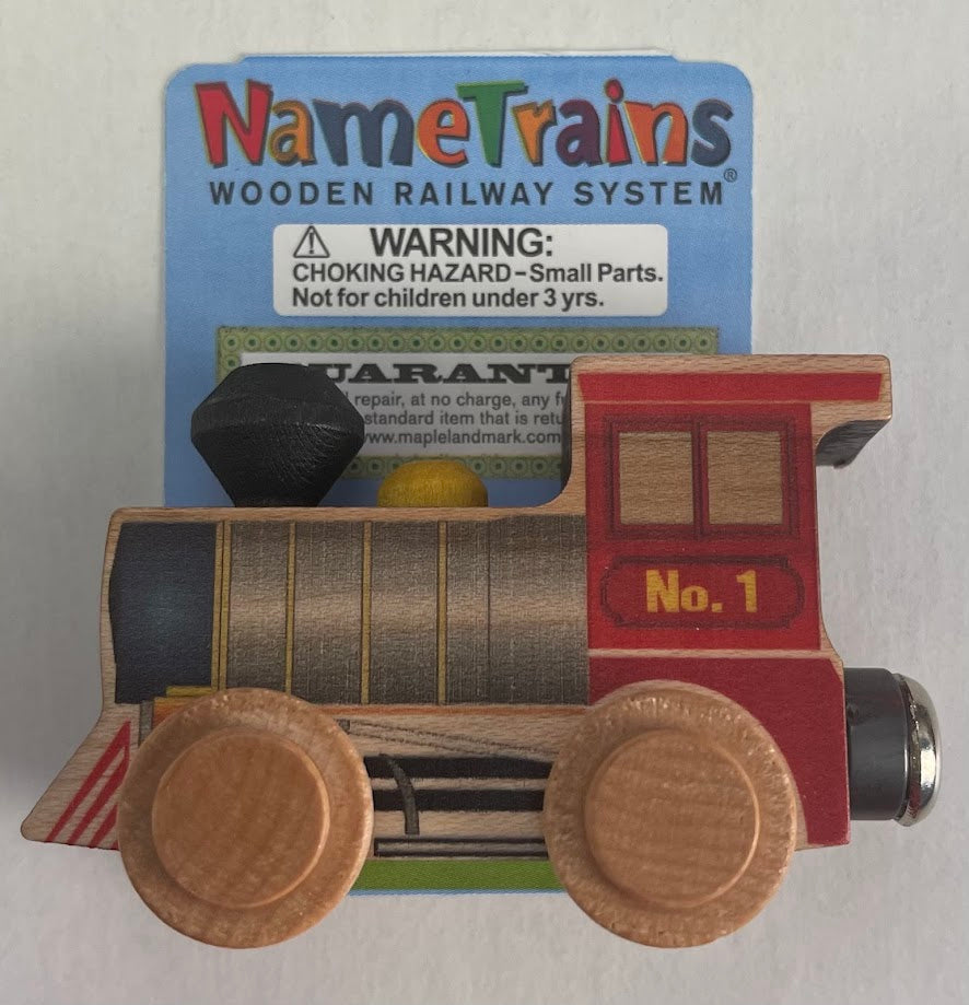 Maple Landmark Inc. 10218 NameTrains Classic Engine Wooden Train Car
