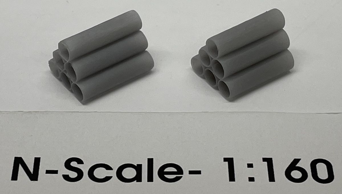 Phoenix Precision Models 30606 N 2 x 10 Concrete Pipe Stack (Pack of 2)