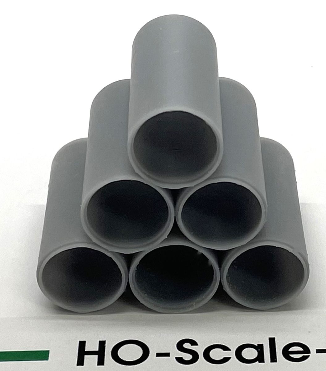 Phoenix Precision Models 31605 HO 4 x 10 Concrete Pipe Stack (Pack of 2)