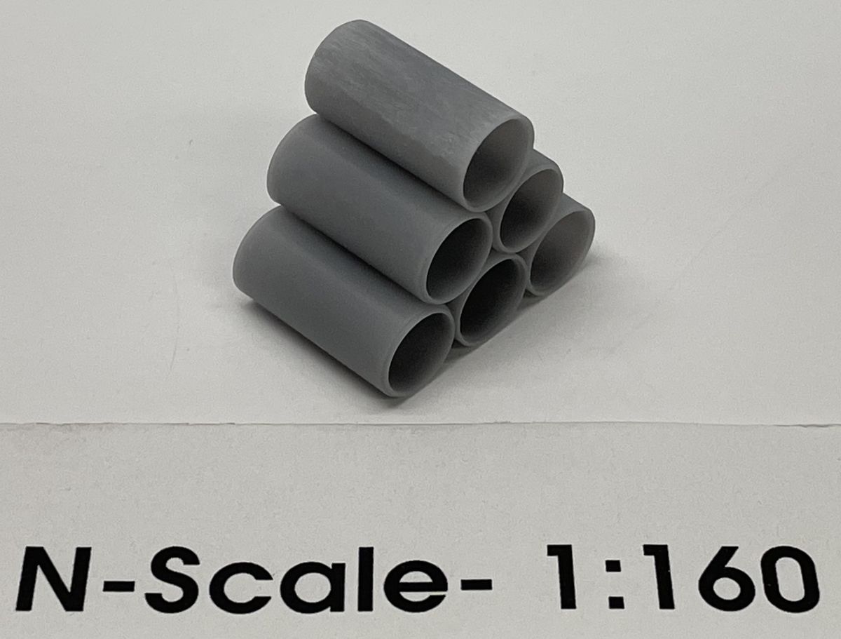 Phoenix Precision Models 30605 N 4 x10 Concrete Pipe Stack (Pack of 2)
